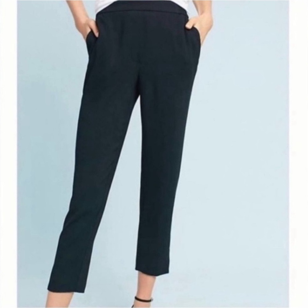 Anthropologie The Essential Pull-On Trousers Black Sz S